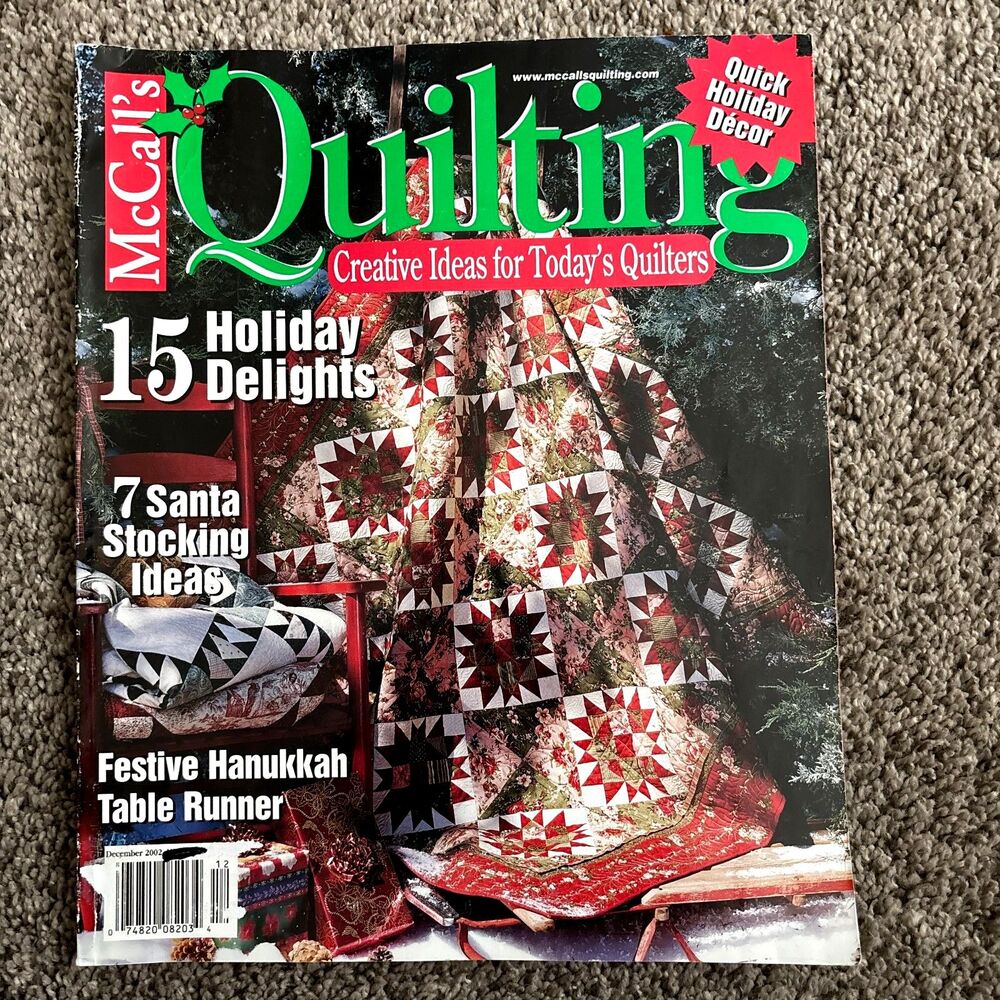 McCall's QUILTING December 2002 15 Holiday Quilt Patterns & Instructions Book